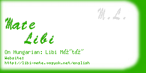 mate libi business card